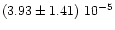 $(3.93\pm1.41)\ 10^{-5}$