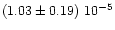 $(1.03\pm0.19)\ 10^{-5}$