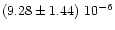 $(9.28\pm1.44)\ 10^{-6}$