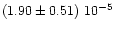 $(1.90\pm0.51)\ 10^{-5}$