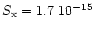 $S_{\rm x}=1.7~ 10^{-15}$