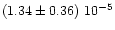$(1.34\pm0.36)\ 10^{-5}$