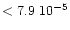 $< 7.9\ 10^{-5}$
