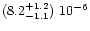$(8.2^{+1.2}_{-1.1})\ 10^{-6}$
