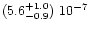 $(5.6^{+1.0}_{-0.9})\ 10^{-7}$