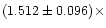 $(1.512\pm0.096) \times $