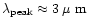 $\lambda_{\rm peak} \approx3\,\mbox{$\mu$ m}$