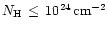${N_{\rm H}\,\leq\,10^{24}\,{\rm cm}^{-2}}$