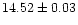 $14.52\pm0.03$