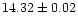 $14.32\pm0.02$