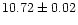 $10.72\pm0.02$