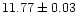 $11.77\pm0.03$