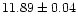 $11.89\pm0.04$