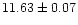 $11.63\pm0.07$