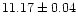 $11.17\pm0.04$