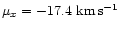 $\mu_x = -17.4~{\rm km\,s^{-1}}$