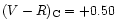 $(V-R)_{\rm C}=+0.50$