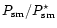 $P_{\rm sm}/P^\star_{\rm sm}$