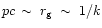 $pc \, \sim \; r_{\rm g} \; \sim \; 1/k$