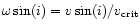 $\omega\sin(i) = v\sin(i)/v_{\rm crit}$