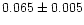 $0.065\pm0.005$