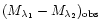 $(M_{\lambda_1}-M_{\lambda_2})_{\rm obs}$