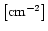 $\left[{\rm cm}^{-2}\right]$
