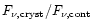 $F_{\nu ,{\rm cryst}}/F_{\nu ,{\rm cont}}$