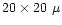 $20\times20~\mu$