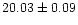 $20.03\pm0.09$