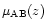 $\mu_{\rm AB} (z)$