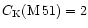 $C_{\rm K}({\rm M}\,51)= 2$
