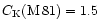 $C_{\rm K}({\rm M}\,81)=1.5$