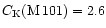 $C_{\rm K}({\rm M}\,101)=2.6$