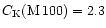 $C_{\rm K}({\rm M}\,100)=2.3$