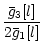 $\displaystyle \frac{\bar{g}_3[l]}{2 \bar{g}_1[l]}$