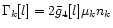 $\Gamma_k[l]=2 \bar{g}_4[l] \mu_k n_k$
