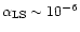 $\alpha_{\rm LS} \sim 10^{-6}$