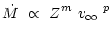 $\displaystyle \dot{M}~\propto~Z^m~\mbox{$v_{\infty}$ }^p$