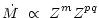 $\displaystyle \dot{M}~\propto~Z^m Z^{pq}$