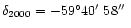 $\delta_{2000}=-59^{\circ}40\hbox{$^\prime$ }58\hbox{$^{\prime\prime}$ }$