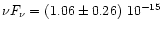 $\nu F_{\nu} = (1.06\pm 0.26)~10^{-15}$