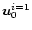 ${\vec u}_0^{i=1}$