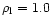 $\rho_{\rm l}=1.0$