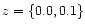 $z=\{0.0,0.1\}$