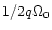 $1/2 q
\Omega_0$