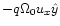 $-q \Omega_0 u_x \hat{y}$