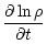 $\displaystyle \frac{\partial \ln\rho}{\partial t}$