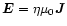 ${\vec E}=\eta \mu_0 {\vec J}$
