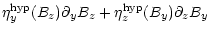 $\displaystyle \eta_y^{\rm hyp}(B_z)\partial_y B_z
+\eta_z^{\rm hyp}(B_y)\partial_z B_y$